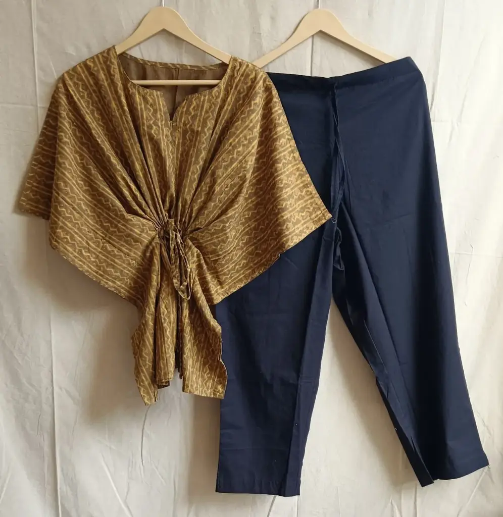 👉 Pure Cotton Kaftan With Pant Set Fabric : Pure Cotton  Size : 36 38 40 42 44 46 One Side Pocket In Payzama