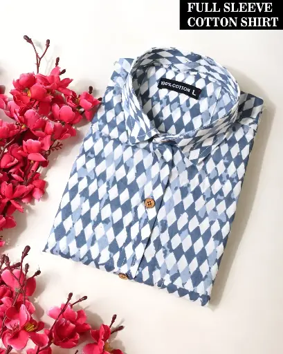 🌹PURE COTTON MEN'S SHIRT🌹 FOR MEN'S WITH ONE POCKET  SLEEVES : - FULL SLEEVES🌹 
