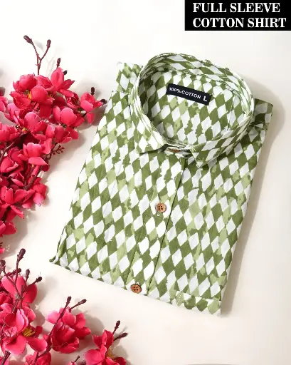 🌹PURE COTTON MEN'S SHIRT🌹 FOR MEN'S WITH ONE POCKET  SLEEVES : - FULL SLEEVES🌹 