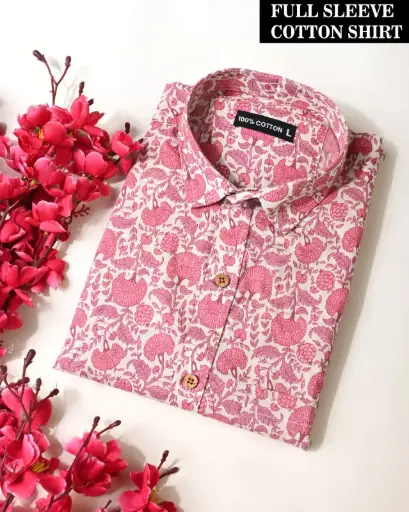 🌹PURE COTTON MEN'S SHIRT🌹 FOR MEN'S WITH ONE POCKET  SLEEVES : - FULL SLEEVES🌹 