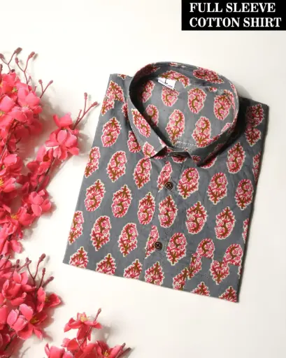 🌹PURE COTTON MEN'S SHIRT🌹 FOR MEN'S WITH ONE POCKET  SLEEVES : - FULL SLEEVES🌹 