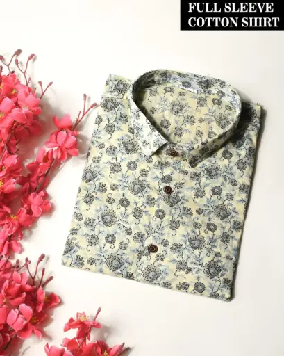 🌹PURE COTTON MEN'S SHIRT🌹 FOR MEN'S WITH ONE POCKET  SLEEVES : - FULL SLEEVES🌹 