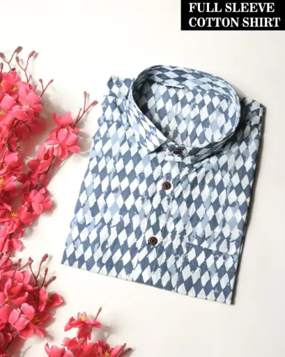 🌹PURE COTTON MEN'S SHIRT🌹 FOR MEN'S WITH ONE POCKET  SLEEVES : - FULL SLEEVES🌹 