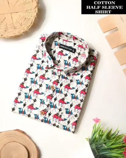 🌹PURE COTTON MEN'S SHIRT🌹  FOR MEN'S WITH ONE POCKET                     🌹SLEEVES : - Half SLEEVES🌹 