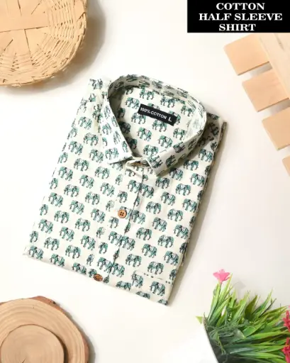 🌹PURE COTTON MEN'S SHIRT🌹  FOR MEN'S WITH ONE POCKET                     🌹SLEEVES : - Half SLEEVES🌹 