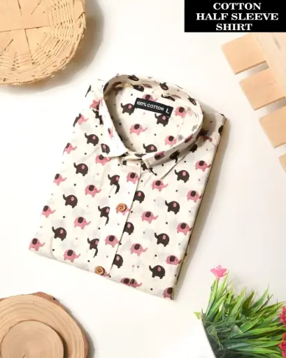🌹PURE COTTON MEN'S SHIRT🌹  FOR MEN'S WITH ONE POCKET                     🌹SLEEVES : - Half SLEEVES🌹 