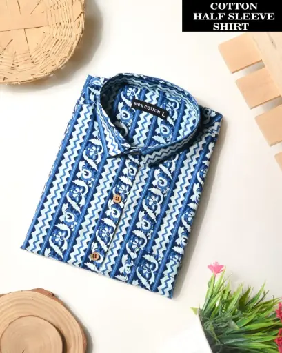 🌹PURE COTTON MEN'S SHIRT🌹  FOR MEN'S WITH ONE POCKET                     🌹SLEEVES : - Half SLEEVES🌹 