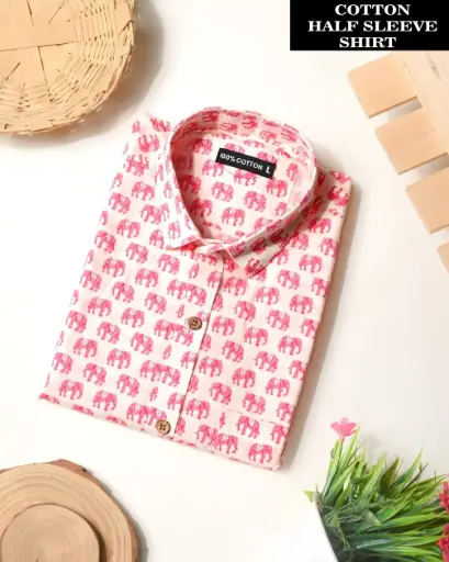 🌹PURE COTTON MEN'S SHIRT🌹  FOR MEN'S WITH ONE POCKET                     🌹SLEEVES : - Half SLEEVES🌹 