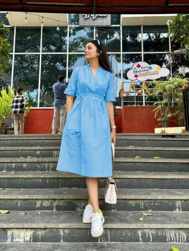 👉 Pure Cotton Slub One Piece Fabric : Pure Cotton Slub  length   : 45 inch - Dori Tussle And One Side Pocket  Size : 38 40 42 44  