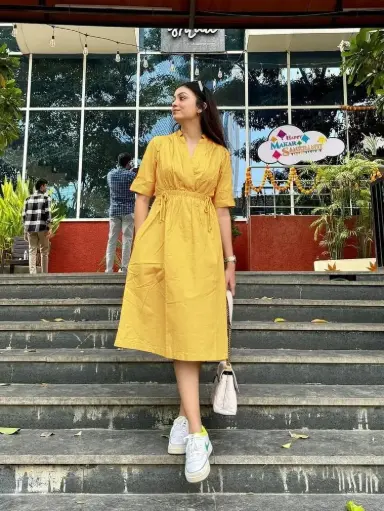 👉 Pure Cotton Slub One Piece Fabric : Pure Cotton Slub  length   : 45 inch - Dori Tussle And One Side Pocket  Size : 38 40 42 44  