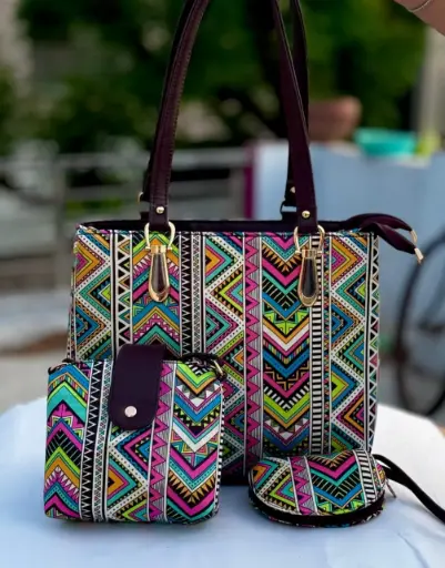 👉 3 combo Bag Set Tote Sling Bag and Pouch Double partition inside pocket Tote bag Size : 12"X12 Sling bag Single partition : Size 8"X8 And a coin pouch Weight : 550 gram approx 👉 Shipping free iN iNDIA