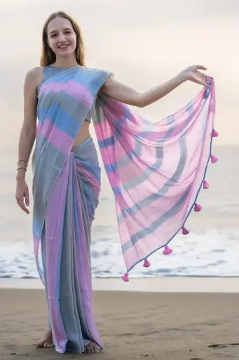 👉 Pure Khadi Cotton Bar Saree  Fabric : khadi Cotton Saree   : 5.5 Meters Blouse  : 0.90 Meter ( Running )