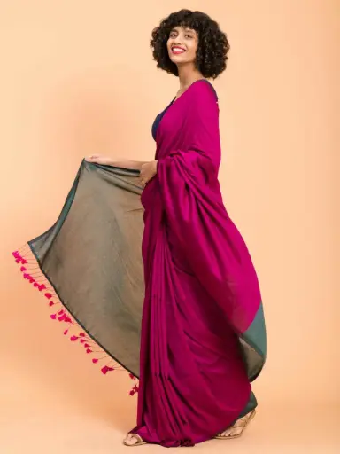 👉 Pure Khadi Cotton Bar Saree  Fabric : khadi Cotton Saree   : 5.5 Meters Blouse  : 0.90 Meter ( Running )