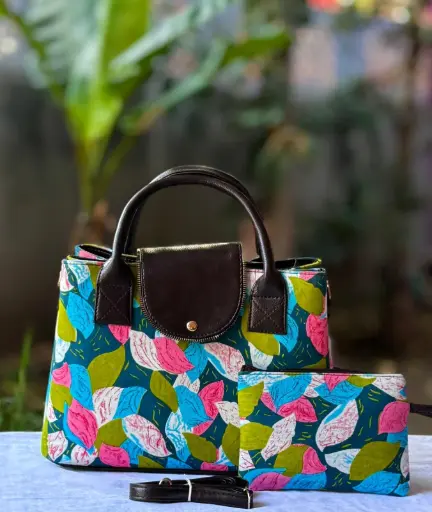 👉 Triple Partition sling cum hand bag Fabric : ikkat Triple partition Detachable  adjustable sling belt Size : 12”x11 👉  Shipping  Free in India