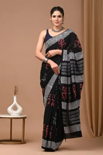 👉 Handblock Printed Pure Cotton Mulmul Saree  Fabric : Pure Cotton ( 92*80 )  Saree   : 5.5 Meter  Blouse  : 0.90 Meter 👉  Shipping  Free in India