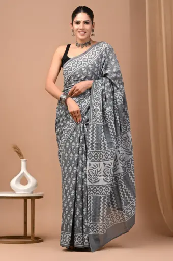 👉 Handblock Printed Pure Cotton Mulmul Saree  Fabric : Pure Cotton ( 92*80 )  Saree   : 5.5 Meter  Blouse  : 0.90 Meter 👉  Shipping  Free in India