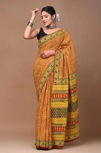 👉 Handblock Printed Pure Cotton Mulmul Saree  Fabric : Pure Cotton ( 92*80 )  Saree   : 5.5 Meter  Blouse  : 0.90 Meter 👉  Shipping  Free in India