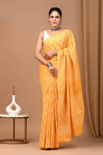 👉 Handblock Printed Pure Cotton Mulmul Saree  Fabric : Pure Cotton ( 92*80 )  Saree   : 5.5 Meter  Blouse  : 0.90 Meter 👉  Shipping  Free in India