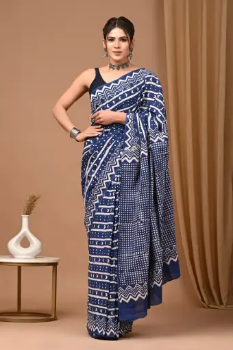 👉 Handblock Printed Pure Cotton Mulmul Saree  Fabric : Pure Cotton ( 92*80 )  Saree   : 5.5 Meter  Blouse  : 0.90 Meter 👉  Shipping  Free in India