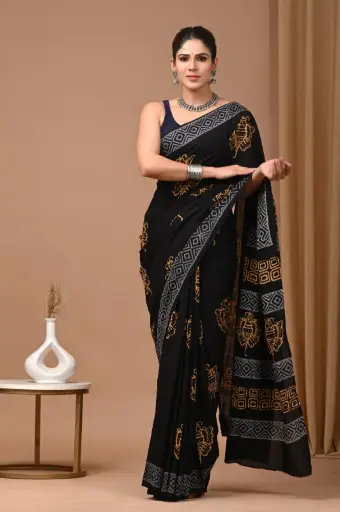 👉 Handblock Printed Pure Cotton Mulmul Saree  Fabric : Pure Cotton ( 92*80 )  Saree   : 5.5 Meter  Blouse  : 0.90 Meter 👉  Shipping  Free in India