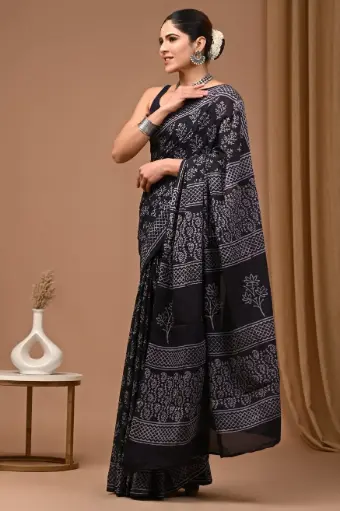 👉 Handblock Printed Pure Cotton Mulmul Saree  Fabric : Pure Cotton ( 92*80 )  Saree   : 5.5 Meter  Blouse  : 0.90 Meter 👉  Shipping  Free in India