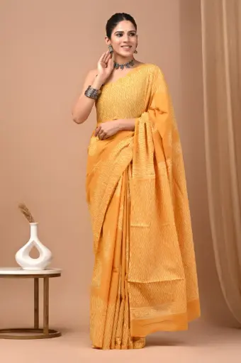 👉 Handblock Printed Pure Cotton Mulmul Saree  Fabric : Pure Cotton ( 92*80 )  Saree   : 5.5 Meter  Blouse  : 0.90 Meter 👉  Shipping  Free in India