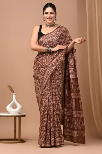 👉 Handblock Printed Pure Cotton Mulmul Saree  Fabric : Pure Cotton ( 92*80 )  Saree   : 5.5 Meter  Blouse  : 0.90 Meter 👉  Shipping  Free in India