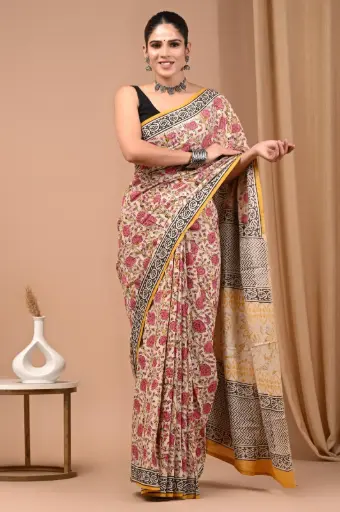 👉 Handblock Printed Pure Cotton Mulmul Saree  Fabric : Pure Cotton ( 92*80 )  Saree   : 5.5 Meter  Blouse  : 0.90 Meter 👉  Shipping  Free in India