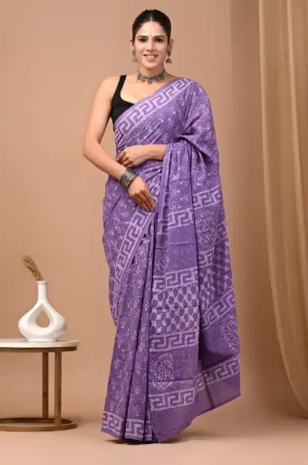 👉 Handblock Printed Pure Cotton Mulmul Saree  Fabric : Pure Cotton ( 92*80 )  Saree   : 5.5 Meter  Blouse  : 0.90 Meter 👉  Shipping  Free in India