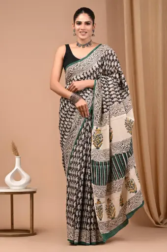 👉 Handblock Printed Pure Cotton Mulmul Saree  Fabric : Pure Cotton ( 92*80 )  Saree   : 5.5 Meter  Blouse  : 0.90 Meter 👉  Shipping  Free in India