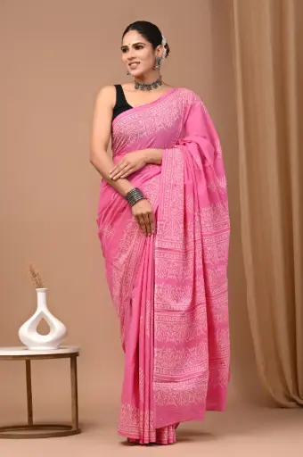 👉 Handblock Printed Pure Cotton Mulmul Saree  Fabric : Pure Cotton ( 92*80 )  Saree   : 5.5 Meter  Blouse  : 0.90 Meter 👉  Shipping  Free in India