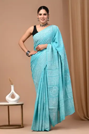 👉 Handblock Printed Pure Cotton Mulmul Saree  Fabric : Pure Cotton ( 92*80 )  Saree   : 5.5 Meter  Blouse  : 0.90 Meter 👉  Shipping  Free in India