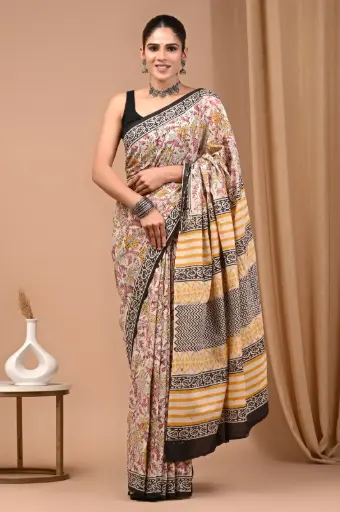 👉 Handblock Printed Pure Cotton Mulmul Saree  Fabric : Pure Cotton ( 92*80 )  Saree   : 5.5 Meter  Blouse  : 0.90 Meter 👉  Shipping  Free in India