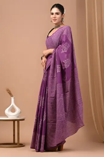 👉 Handblock Printed Pure Cotton Mulmul Saree  Fabric : Pure Cotton ( 92*80 )  Saree   : 5.5 Meter  Blouse  : 0.90 Meter 👉  Shipping  Free in India