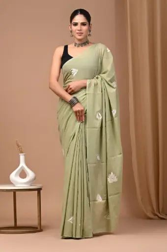 👉 Handblock Printed Pure Cotton Mulmul Saree  Fabric : Pure Cotton ( 92*80 )  Saree   : 5.5 Meter  Blouse  : 0.90 Meter 👉  Shipping  Free in India