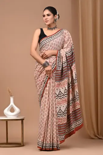 👉 Handblock Printed Pure Cotton Mulmul Saree  Fabric : Pure Cotton ( 92*80 )  Saree   : 5.5 Meter  Blouse  : 0.90 Meter 👉  Shipping  Free in India