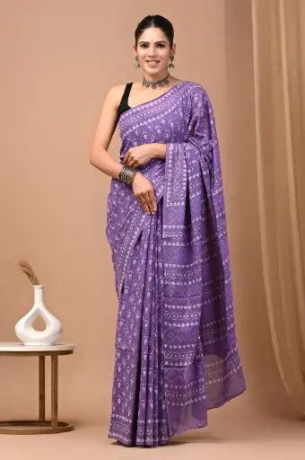 👉 Handblock Printed Pure Cotton Mulmul Saree  Fabric : Pure Cotton ( 92*80 )  Saree   : 5.5 Meter  Blouse  : 0.90 Meter 👉  Shipping  Free in India