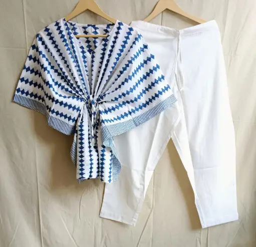 👉 Pure Cotton Kaftan With Pant Set Fabric : Pure Cotton  Size : 36 38 40 42 44 46 One Side Pocket In Payzama