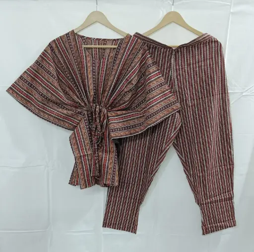 👉 Pure Cotton Kaftan With Pant Set Fabric : Pure Cotton  Size : 36 38 40 42 44 46 One Side Pocket In Payzama
