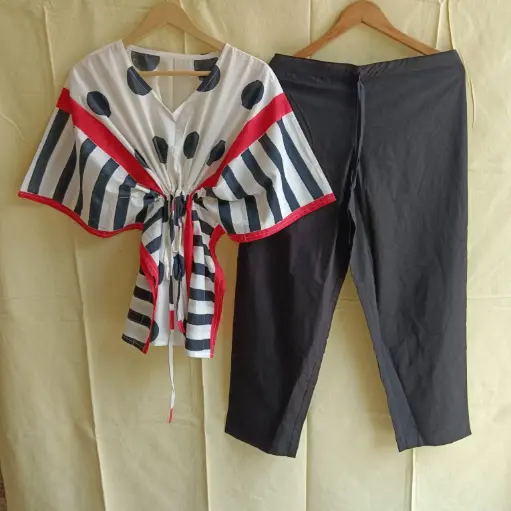 👉 Pure Cotton Kaftan With Pant Set Fabric : Pure Cotton  Size : 36 38 40 42 44 46 One Side Pocket In Payzama