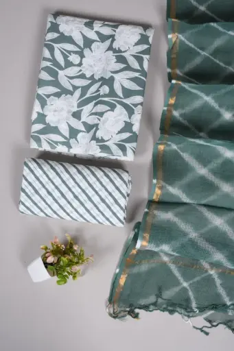 👉  Pure Cotton Suit with Kota Doria Dupatta Hand Block Printed Top        : 2.5 mtr ( Cotton ) Bottom  : 2.5 mtr ( Cotton ) Dupatta : 2.5 mtr ( Kota Doria )