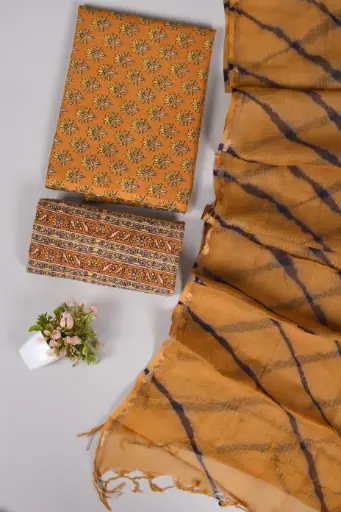 👉  Pure Cotton Suit with Kota Doria Dupatta Hand Block Printed Top        : 2.5 mtr ( Cotton ) Bottom  : 2.5 mtr ( Cotton ) Dupatta : 2.5 mtr ( Kota Doria )
