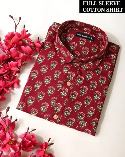 🌹PURE COTTON MEN'S SHIRT🌹 FOR MEN'S WITH ONE POCKET SLEEVES : - FULL SLEEVES🌹