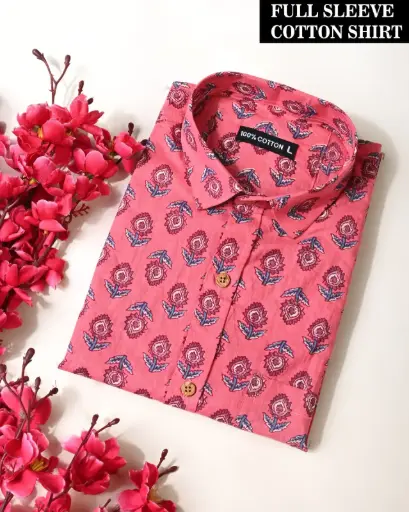 🌹PURE COTTON MEN'S SHIRT🌹 FOR MEN'S WITH ONE POCKET  SLEEVES : - FULL SLEEVES🌹 