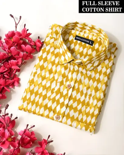 🌹PURE COTTON MEN'S SHIRT🌹 FOR MEN'S WITH ONE POCKET  SLEEVES : - FULL SLEEVES🌹 